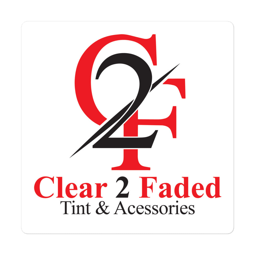 CLEAR 2 FADED Bubble-free stickers